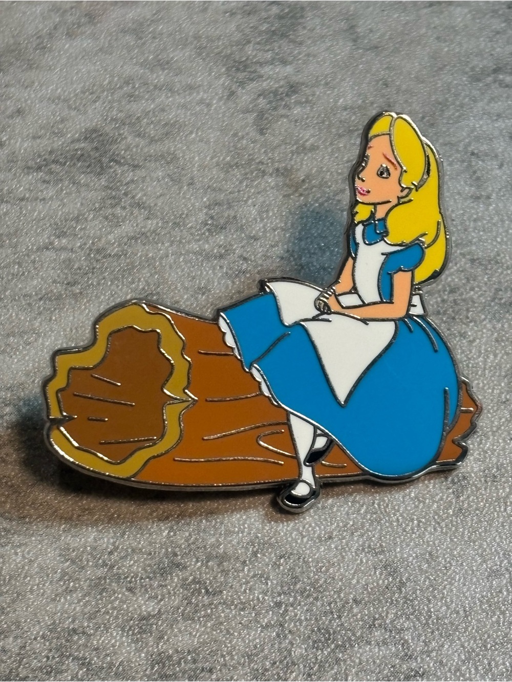 Alice in Wonderland Sitting on a Log Listening 2024 Disney Pin